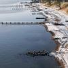 Østerstrand i Fredericia med sne